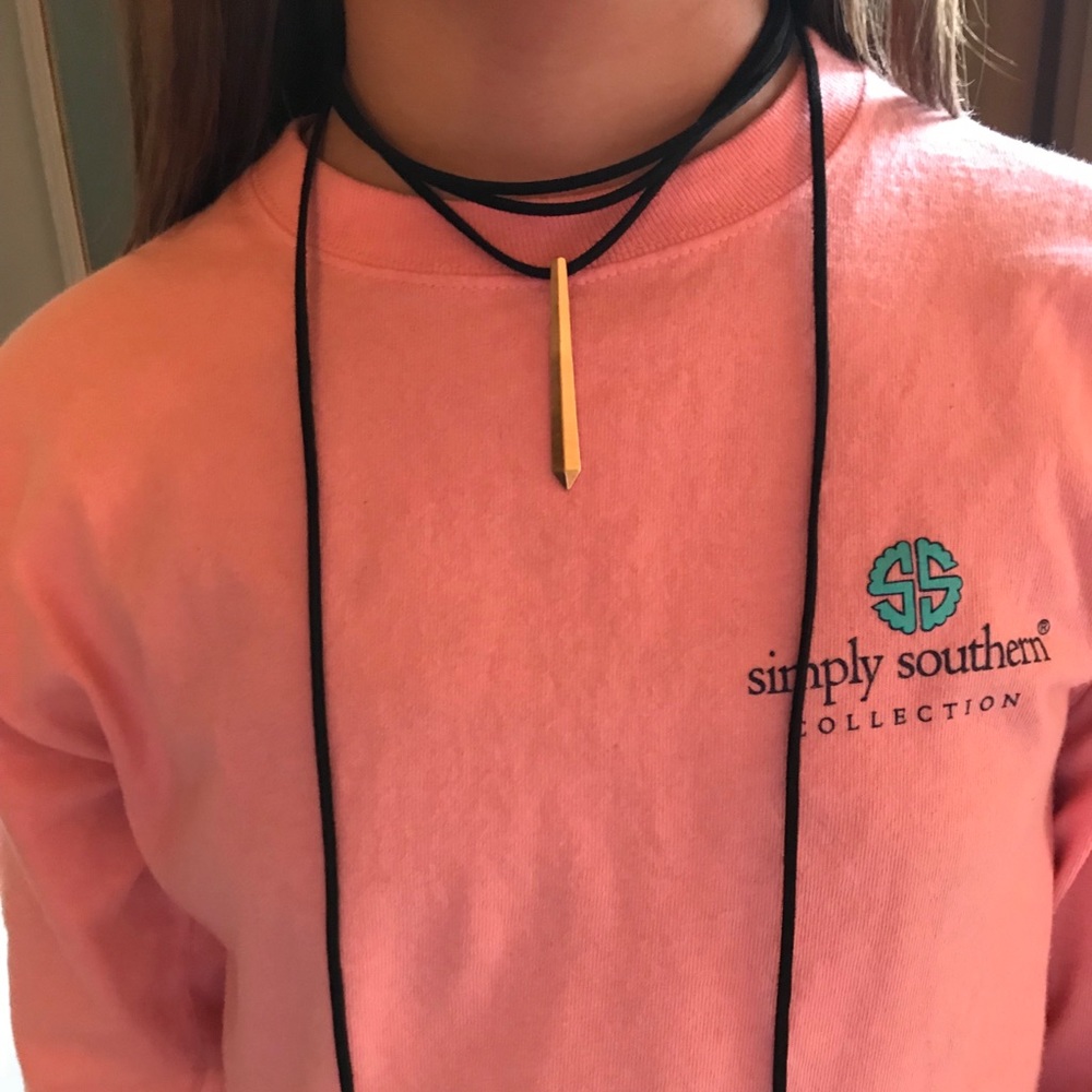 Wrapping Suede Black necklace.